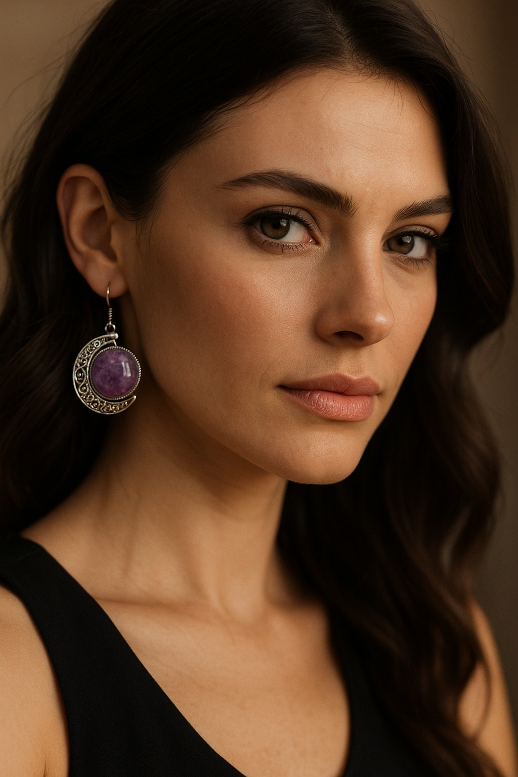 FLO's Dream Amethyst Crescent Pendant