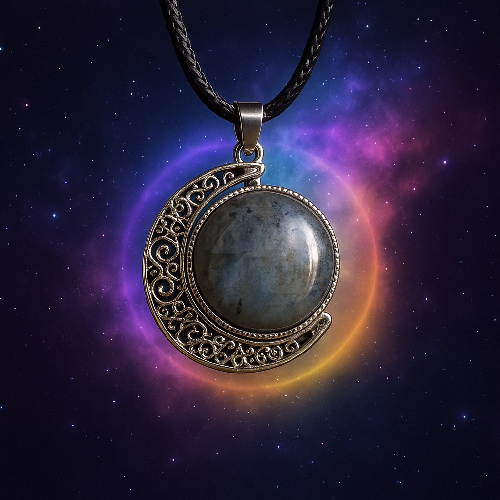 FLO's Enchanted Crescent Labradorite Pendant
