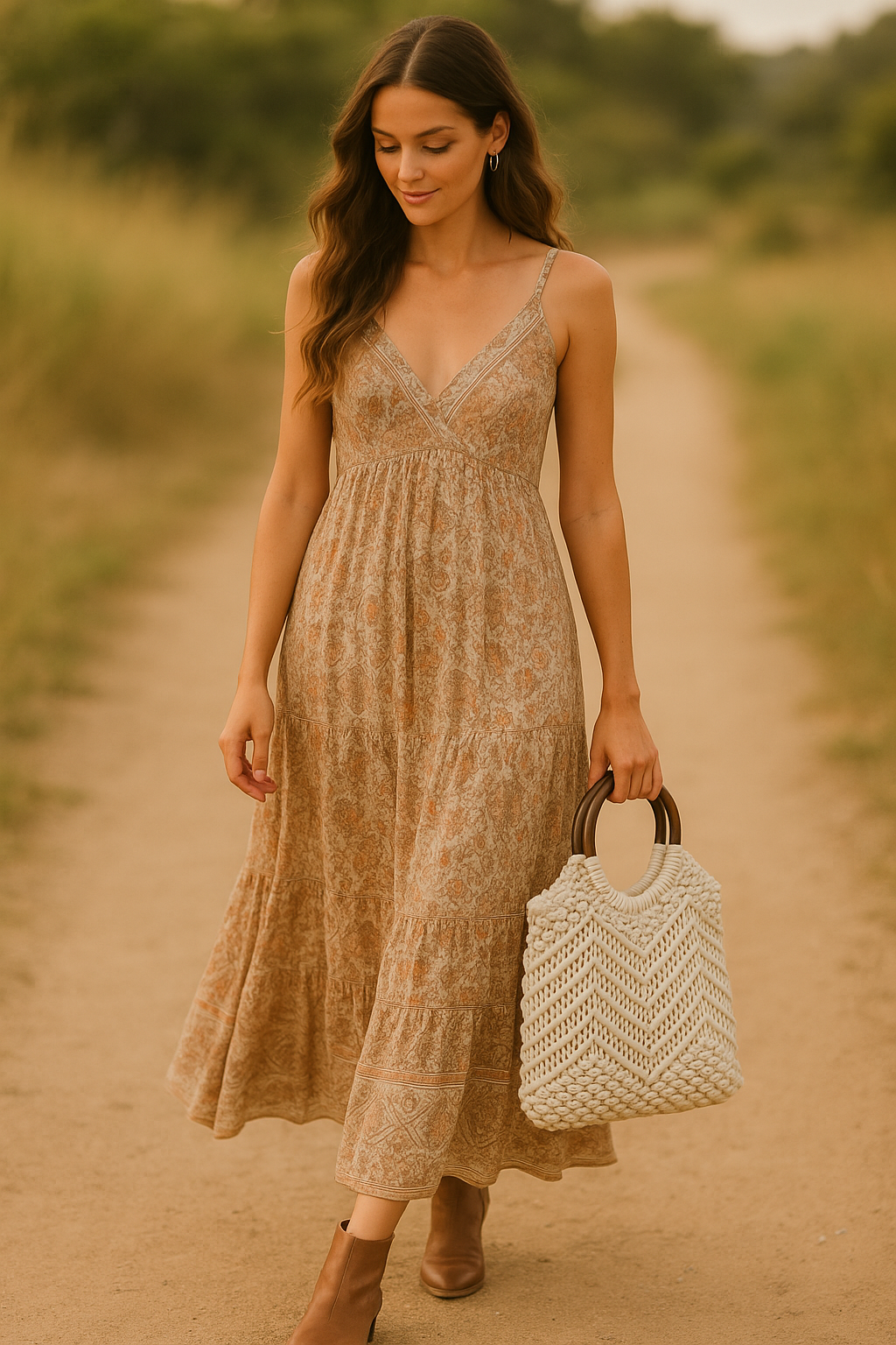 FLO's Ivory Luxe Crochet Tote