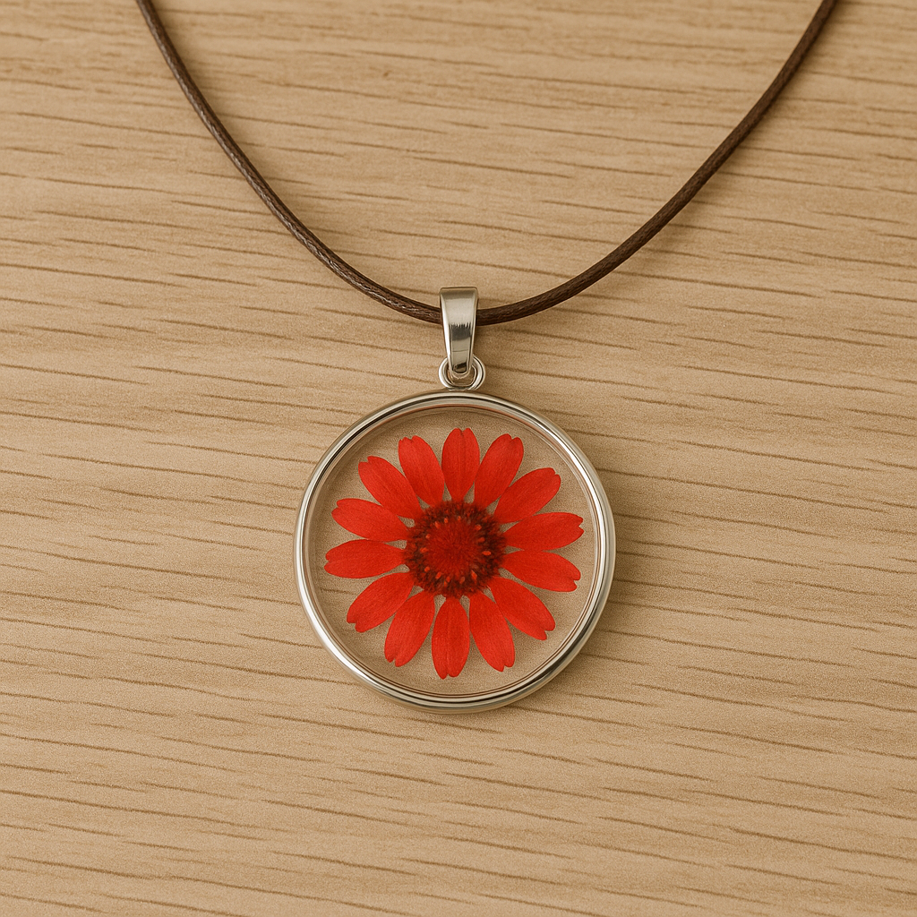 FLO's Scarlet Story Real Dried Flower Necklace