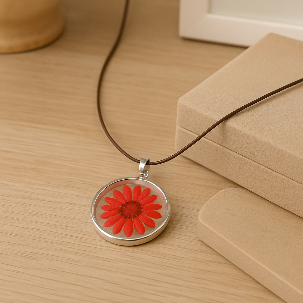 FLO's Scarlet Story Real Dried Flower Necklace