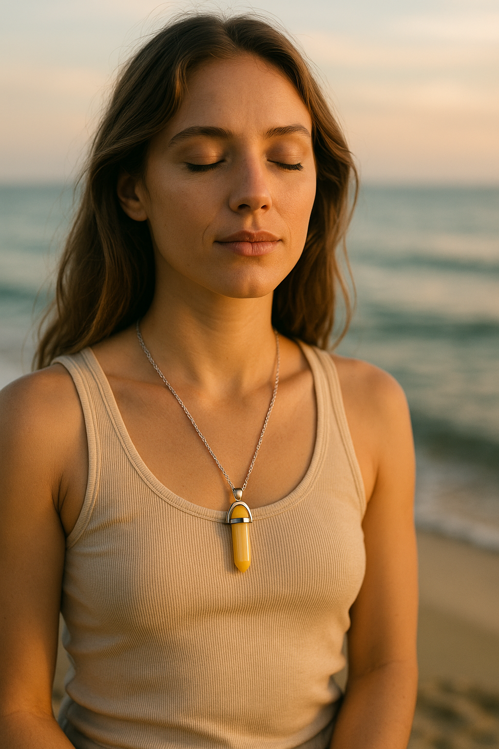 FLO's Citrine HexAura Pendant