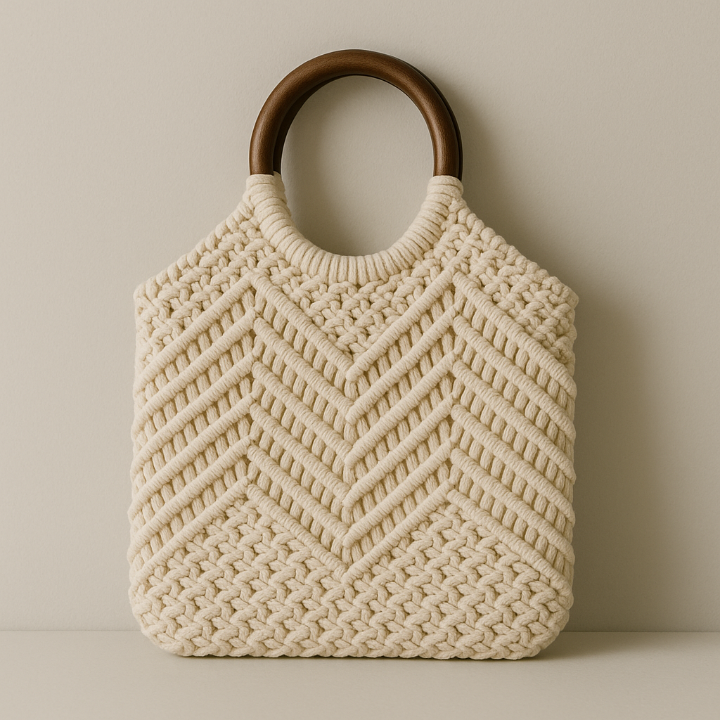 FLO's Ivory Luxe Crochet Tote