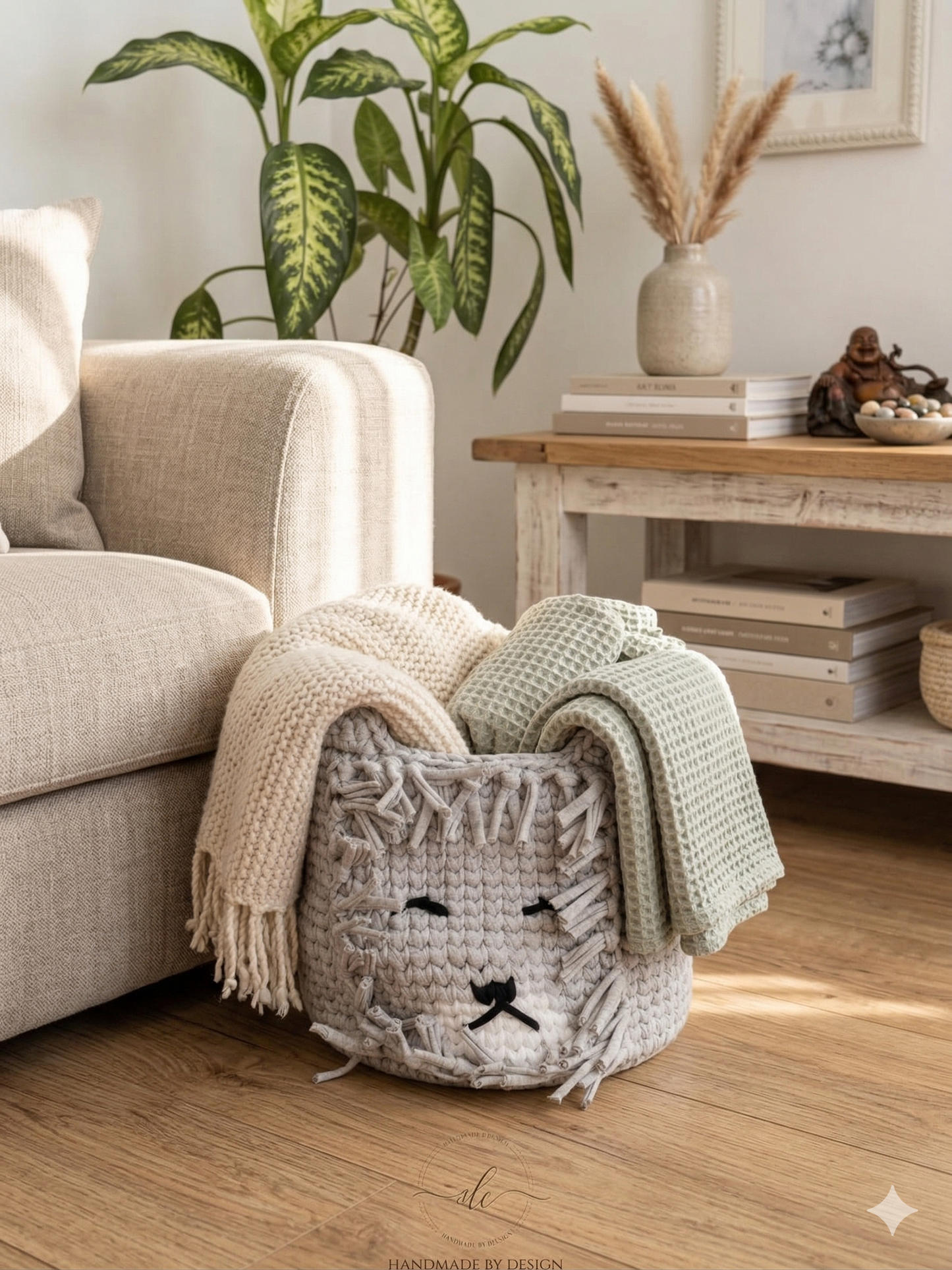Lion Crochet Storage Basket