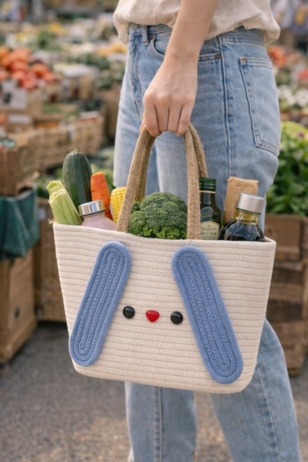 Snow Bunny Crochet Tote