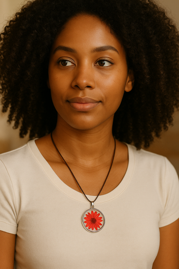 FLO's Scarlet Story Real Dried Flower Necklace