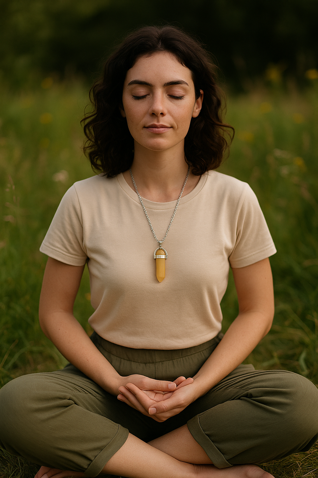 FLO's Citrine HexAura Pendant