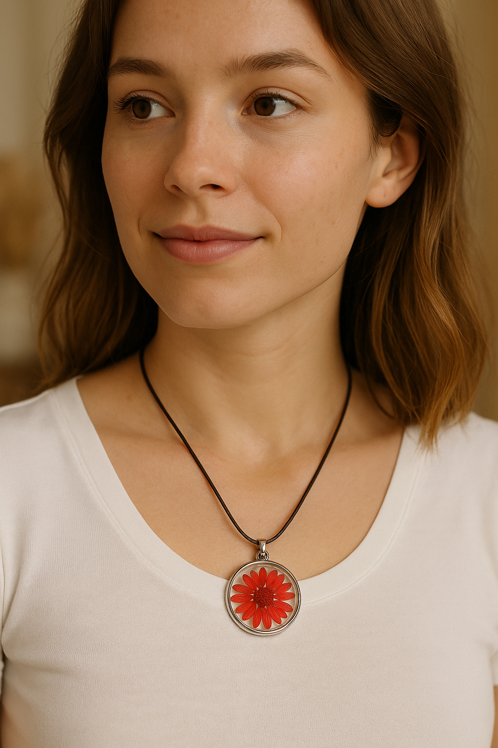 FLO's Scarlet Story Real Dried Flower Necklace