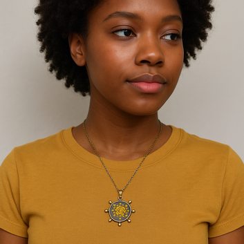 FLO's Saffron Stars Real Dried Flower Necklace