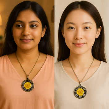 FLO's Runic Souvenir Real Dried Flower Necklace