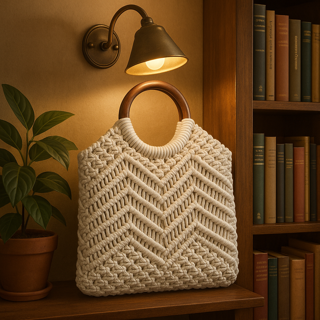 FLO's Ivory Luxe Crochet Tote