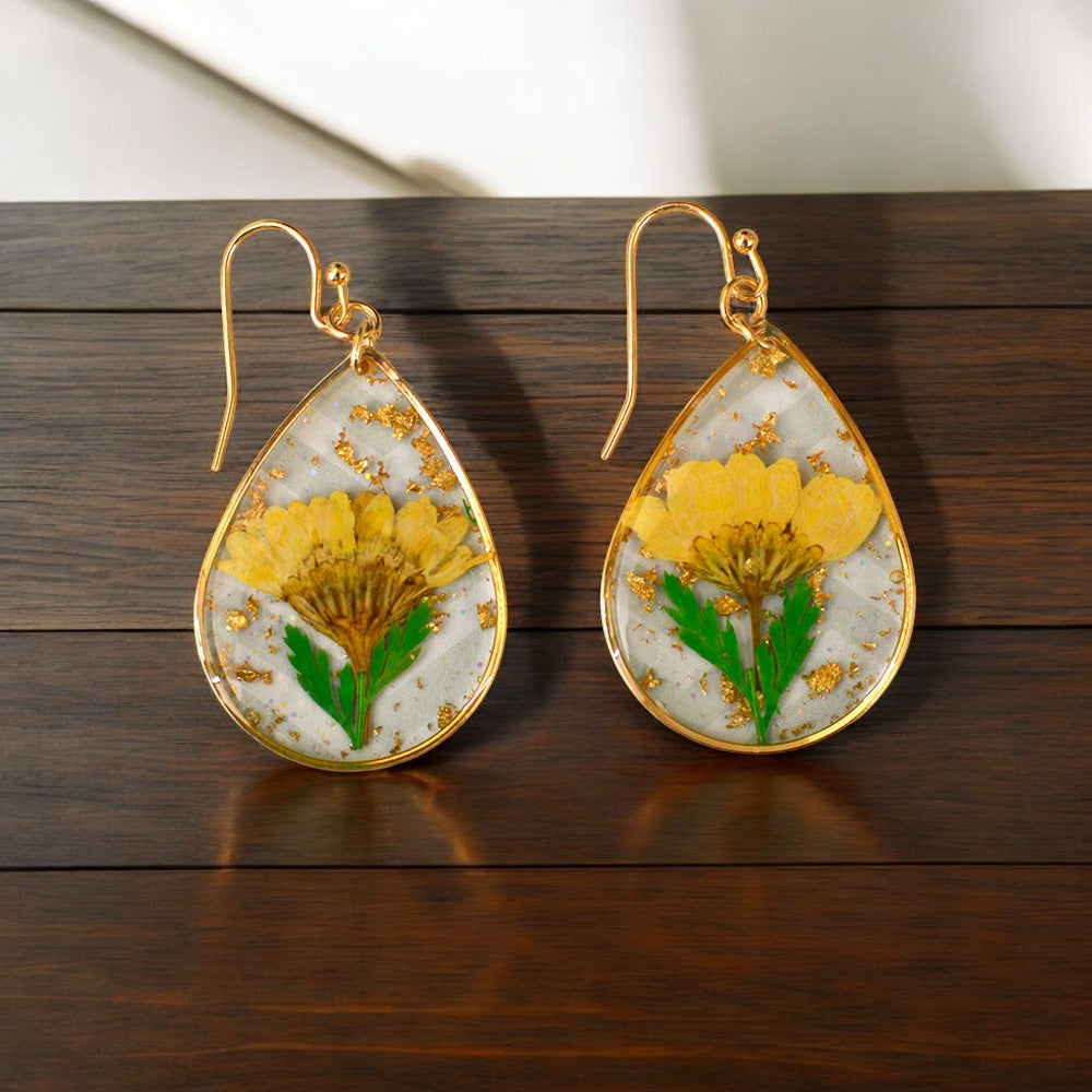 FLO's Bees & Trees Real Dried Flower Earrings