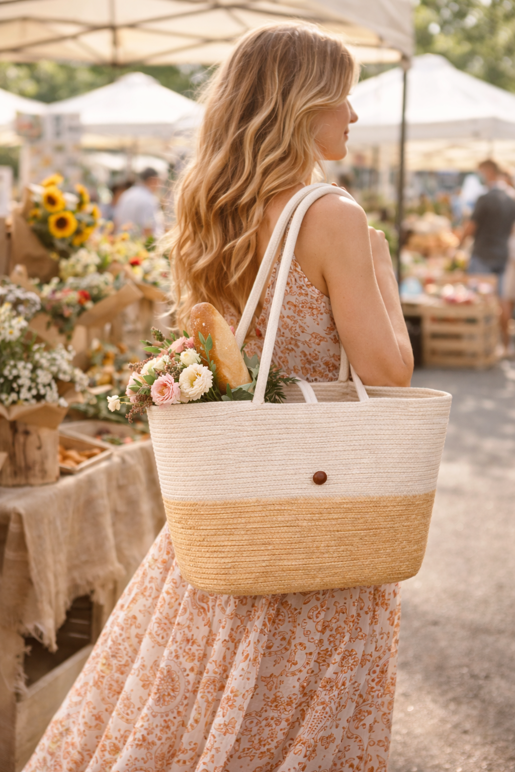 FLO's Sunset Harmony Crochet Tote