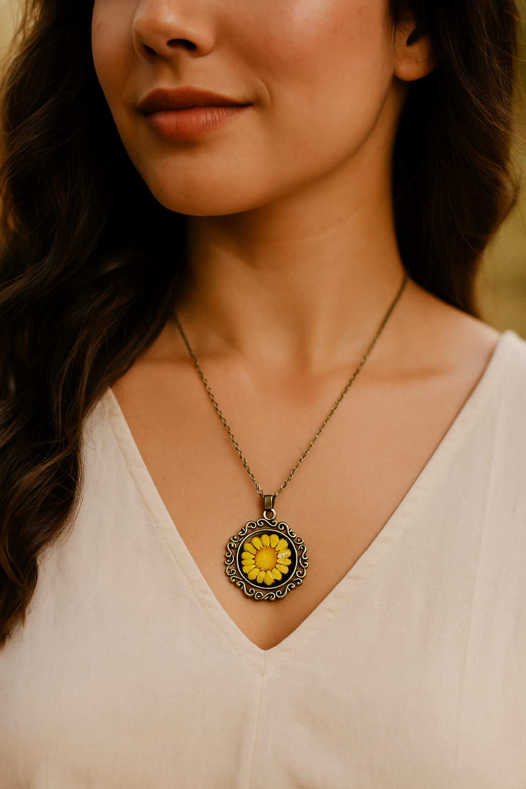 FLO's Runic Souvenir Real Dried Flower Necklace