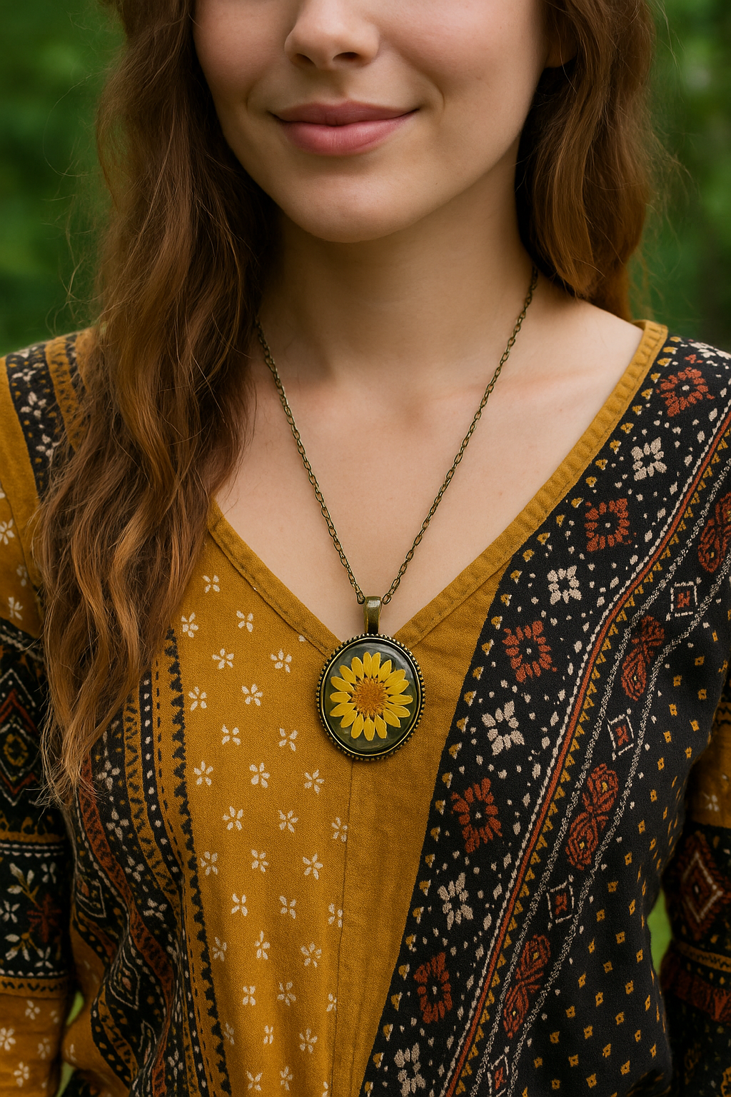 FLO's Radiant Diurnal Real Dried Flower Necklace