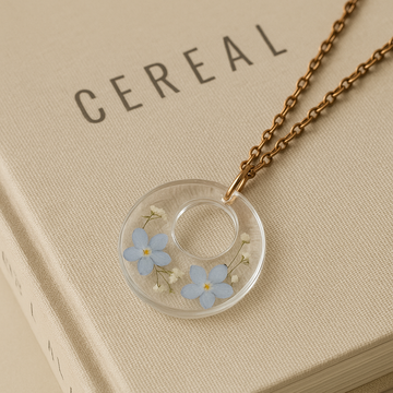 FLO's Celestial Halo Forget-Me-Not Pendant