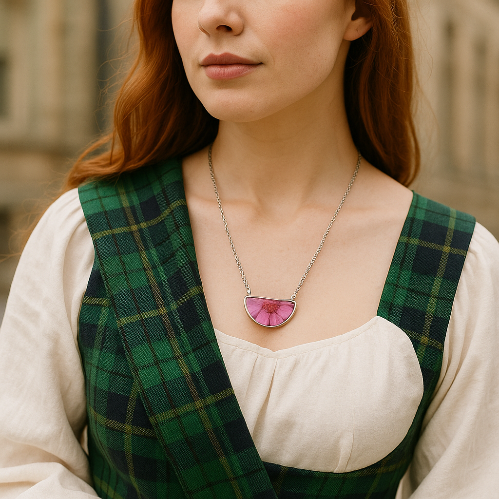 FLO's  Blushing Daisy Resin Pendant