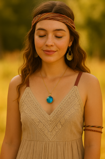 FLO's Ocean's Tranquility Real Dried Flower Necklace