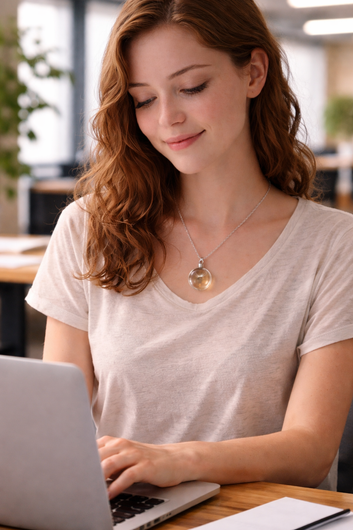 FLO’s MoonWish Dandelion Orb Pendant