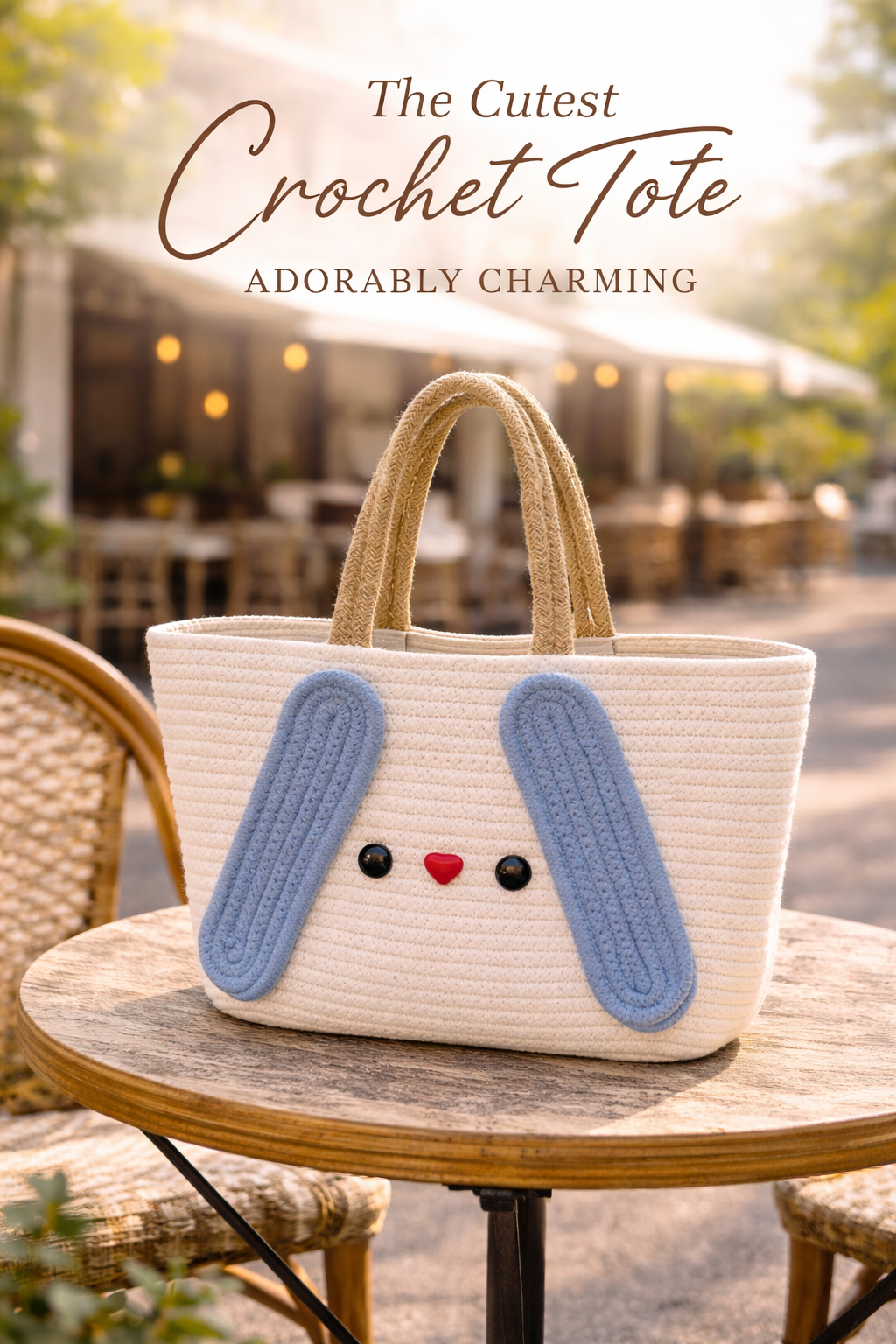 Snow Bunny Crochet Tote