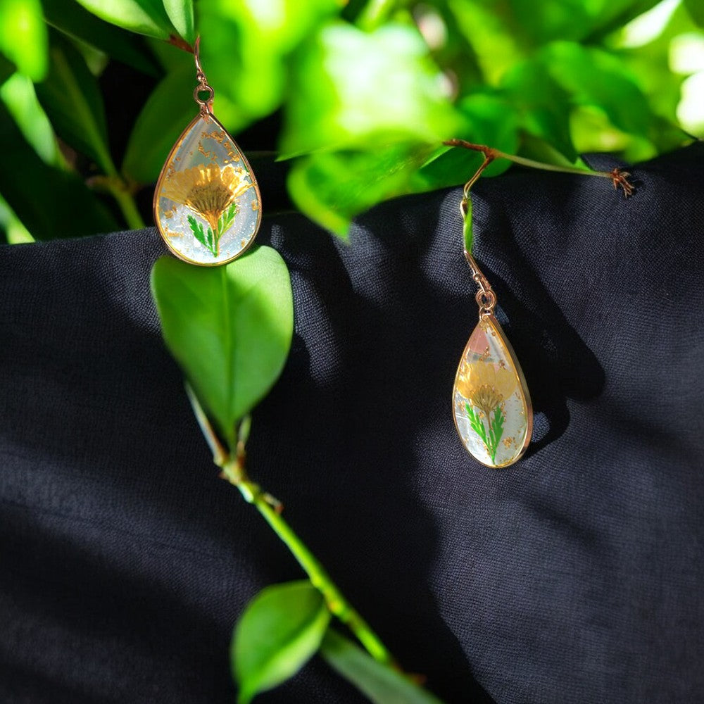 FLO's Bees & Trees Real Dried Flower Earrings