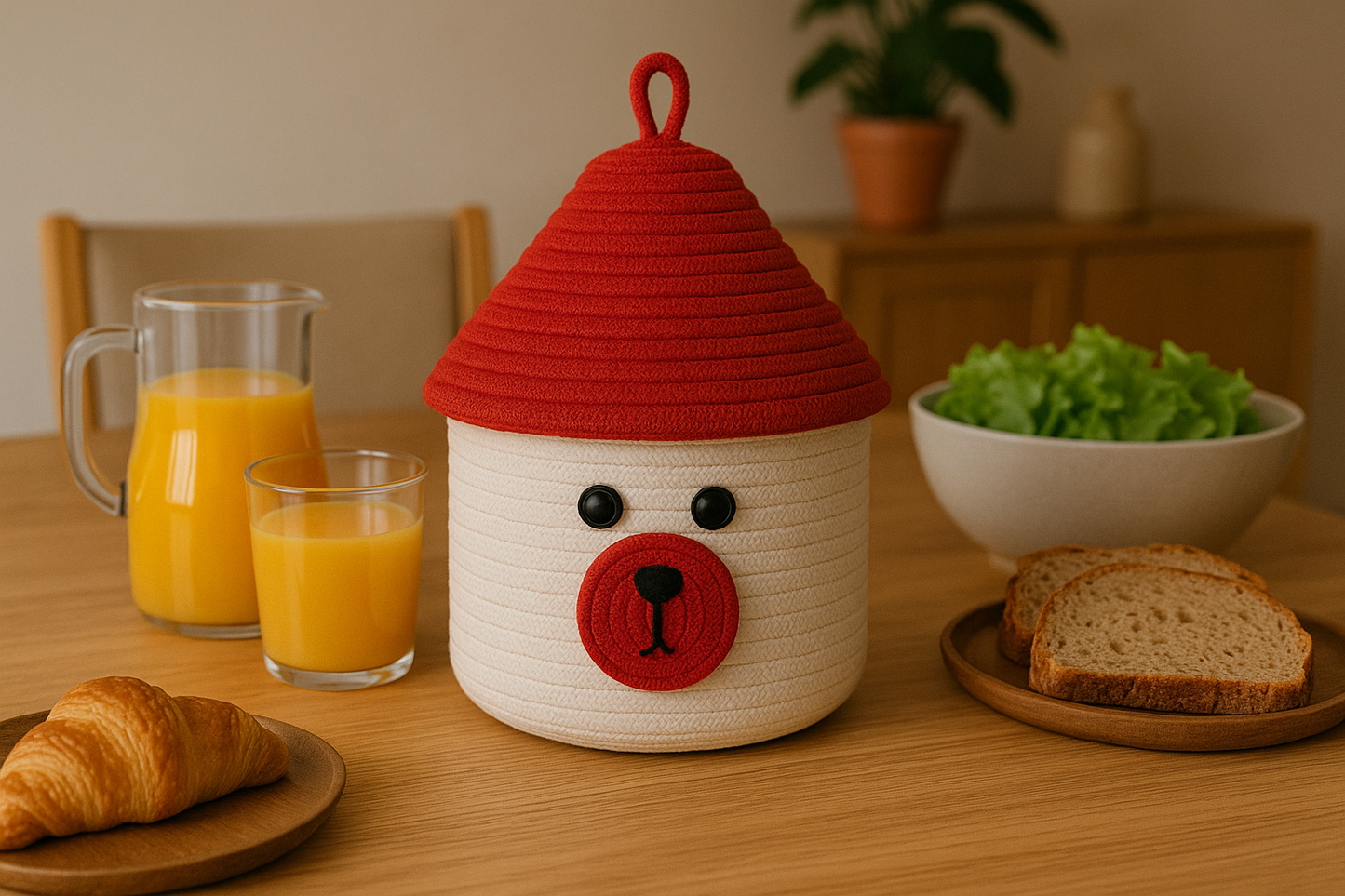 Bear Hug Crochet Storage Basket