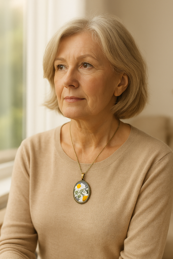 FLO's Ivory Cosmos Real Dried Flower Necklace