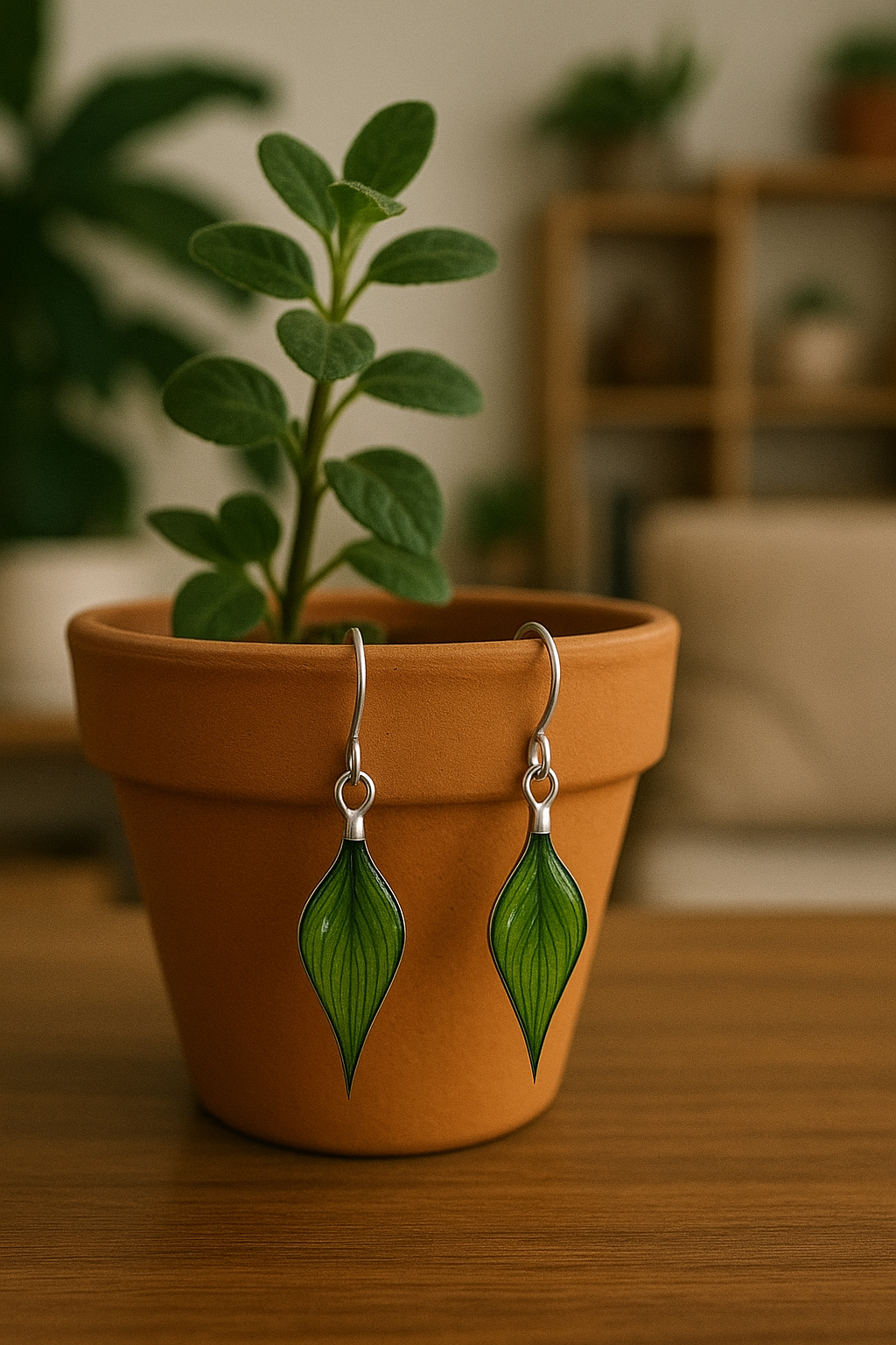 FLO's Evergreen Leaf Drop Earrings