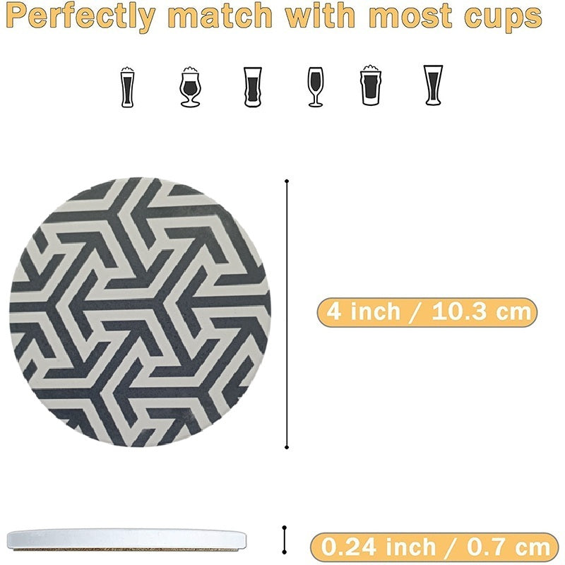 FLO'S Geometric Charm Coaster