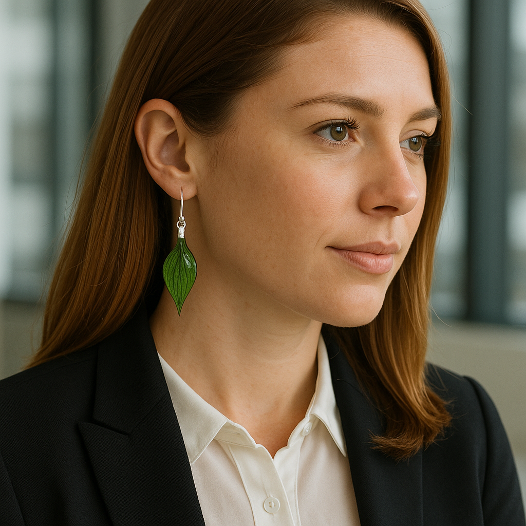 FLO's Evergreen Leaf Drop Earrings