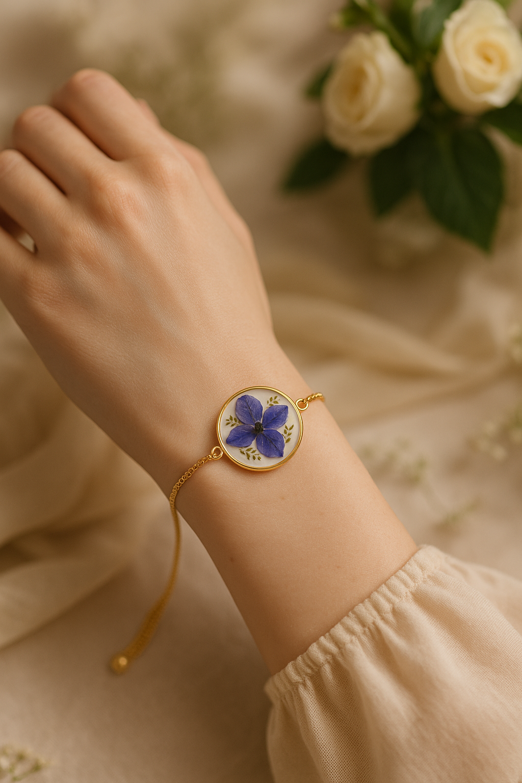 FLO's Royal Bloom Larkspur Bracelet