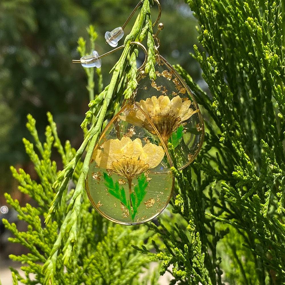 FLO's Bees & Trees Real Dried Flower Earrings