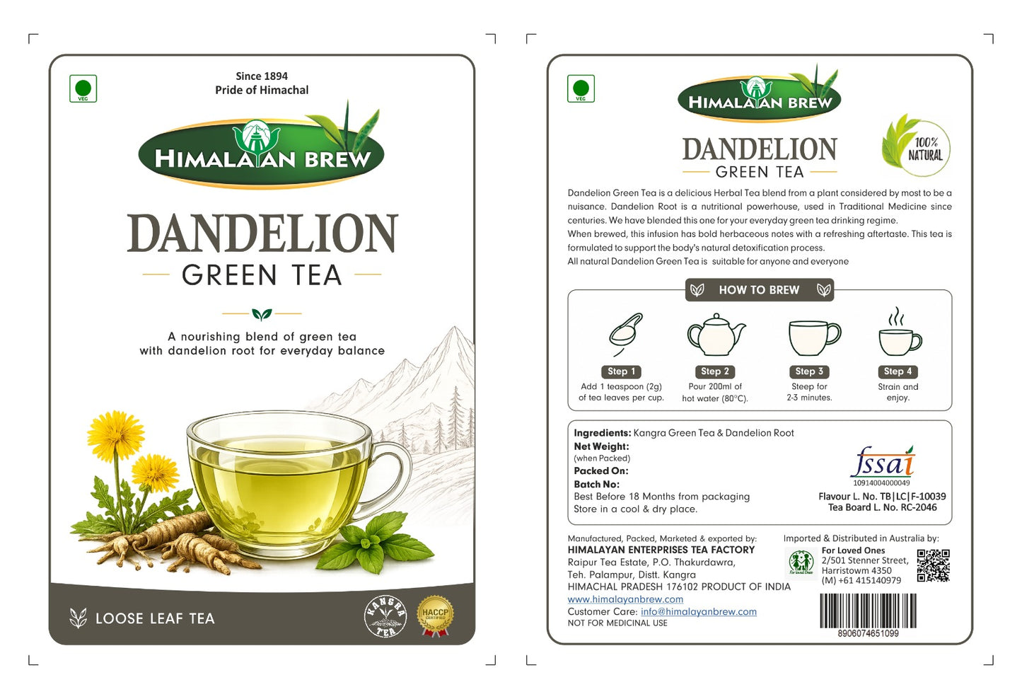 Dandelion Green Tea