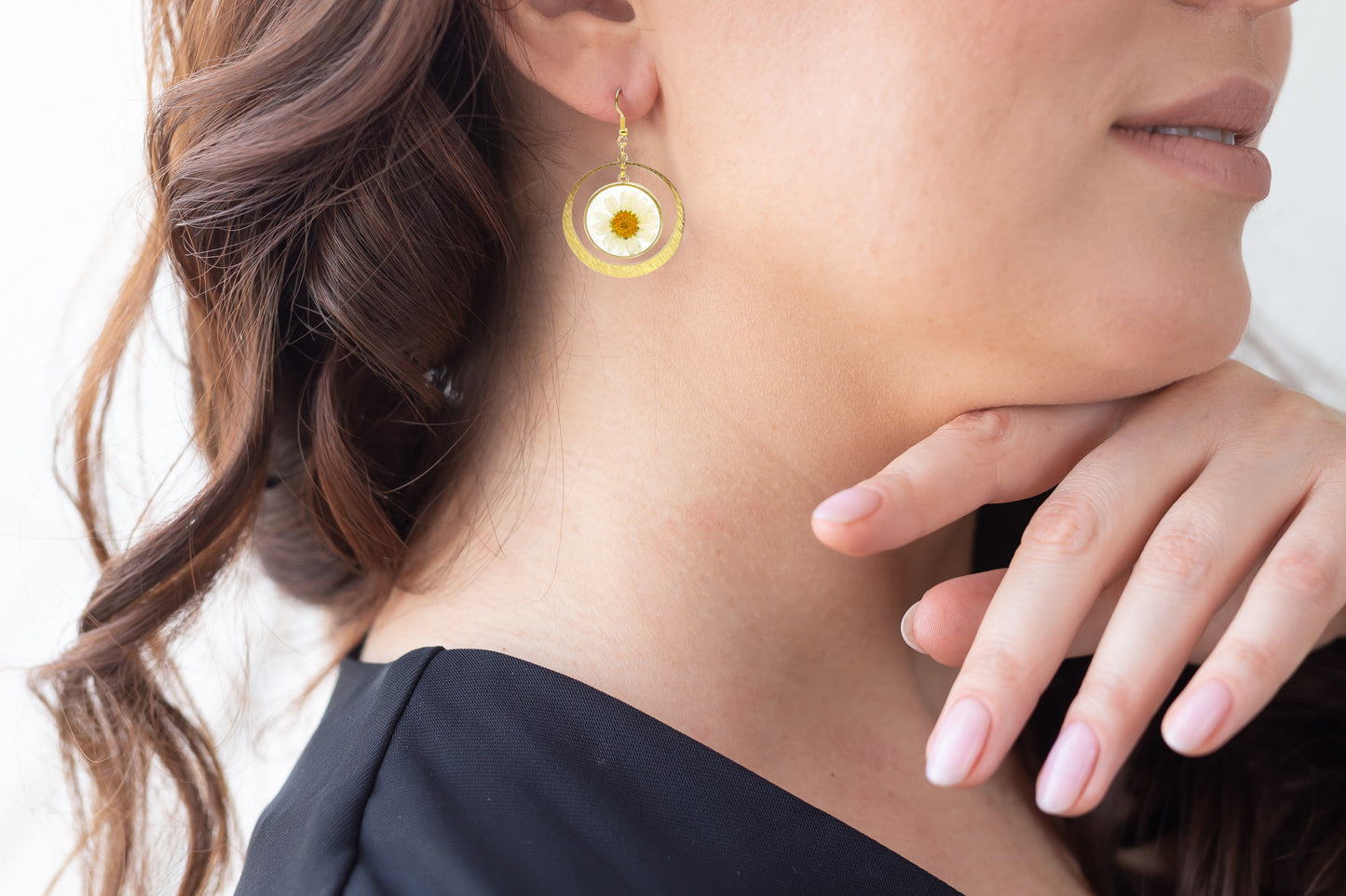 FLO's Golden Daisy Hoop Earrings