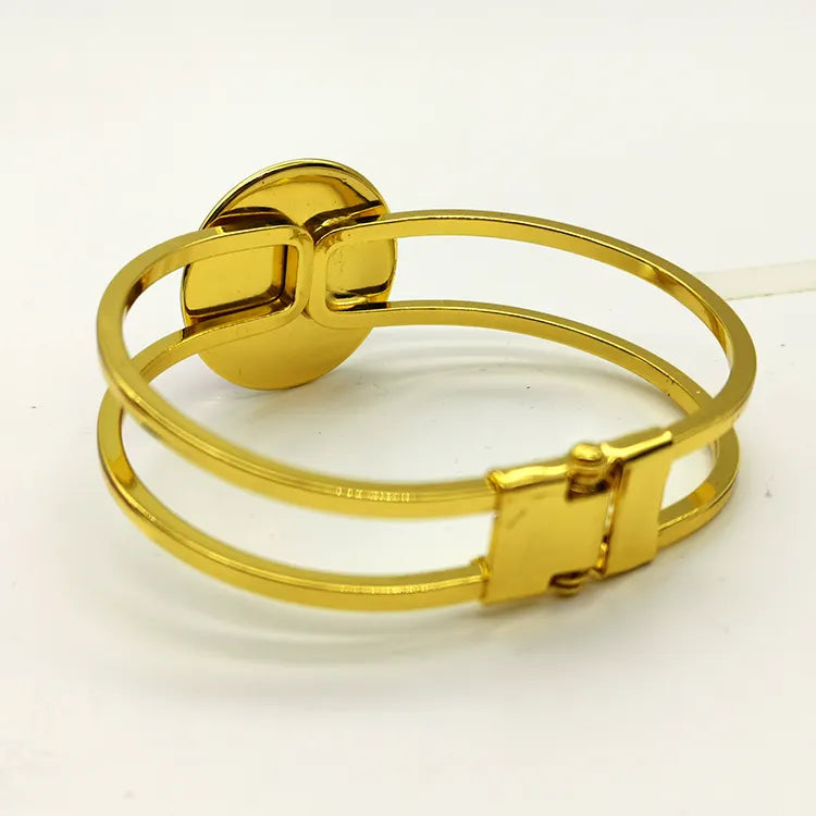FLO's Red Rose Flower Bracelet 18k Gold Plated