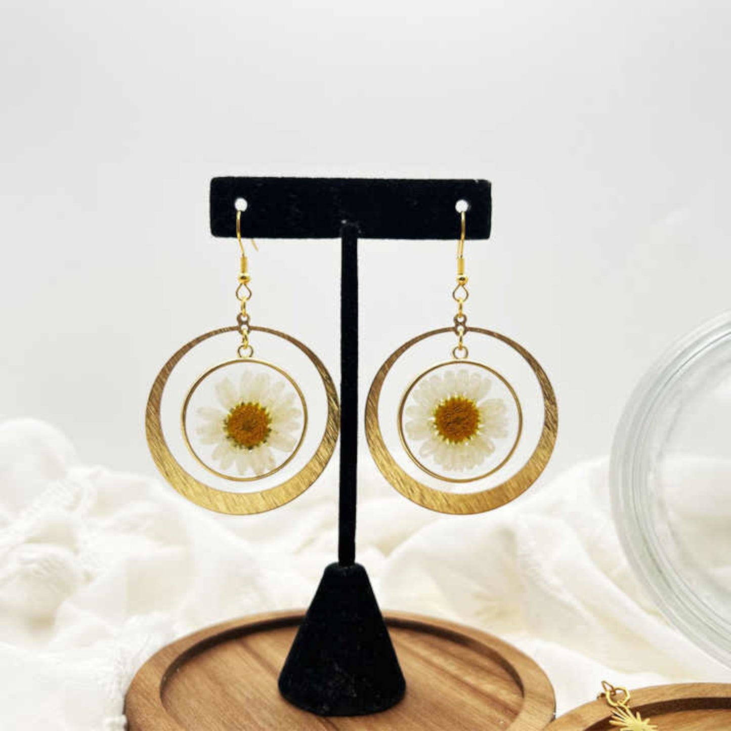 FLO's Golden Daisy Hoop Earrings