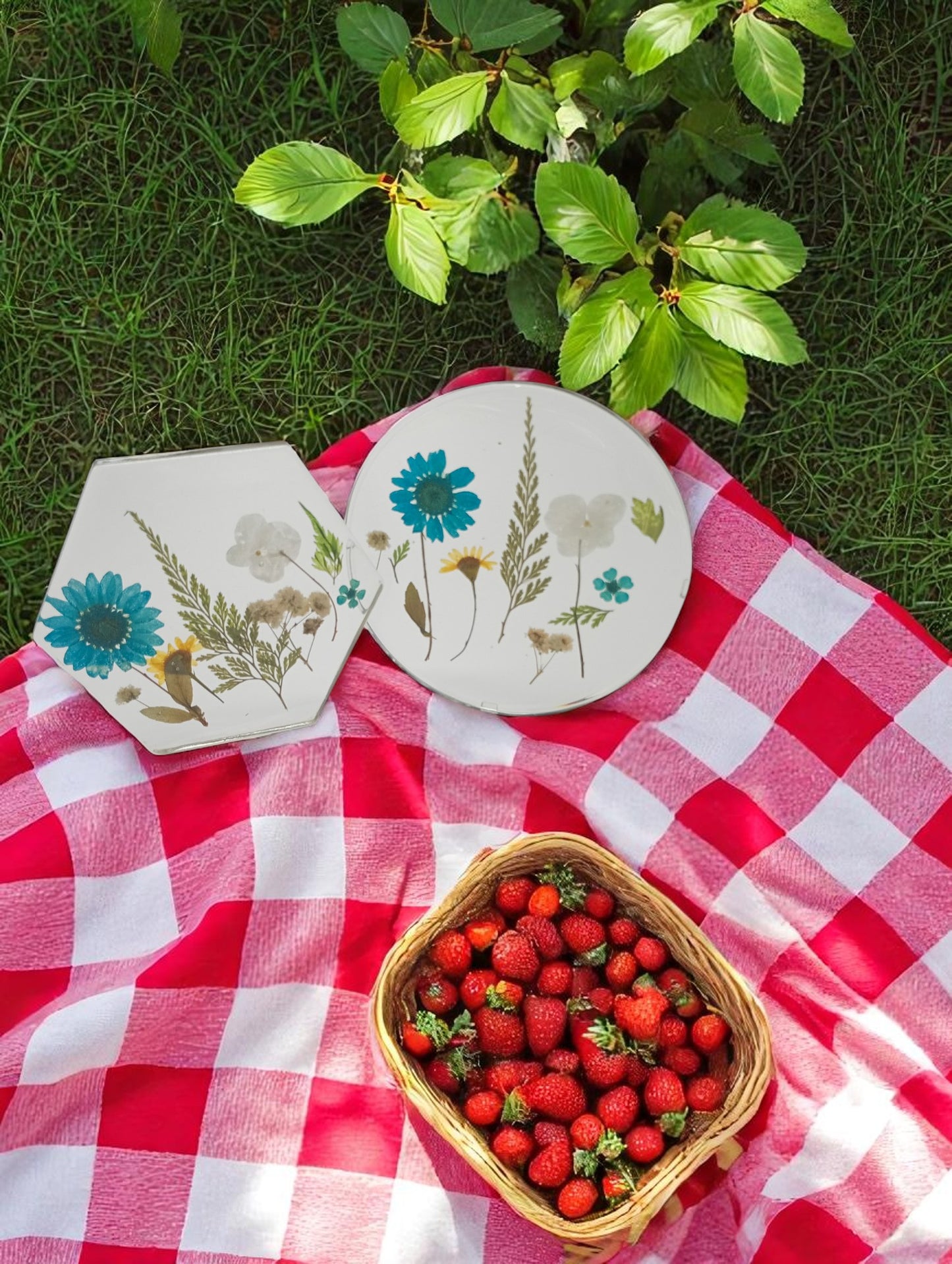 FLO's Floral Fern & Sky Bloom Coaster