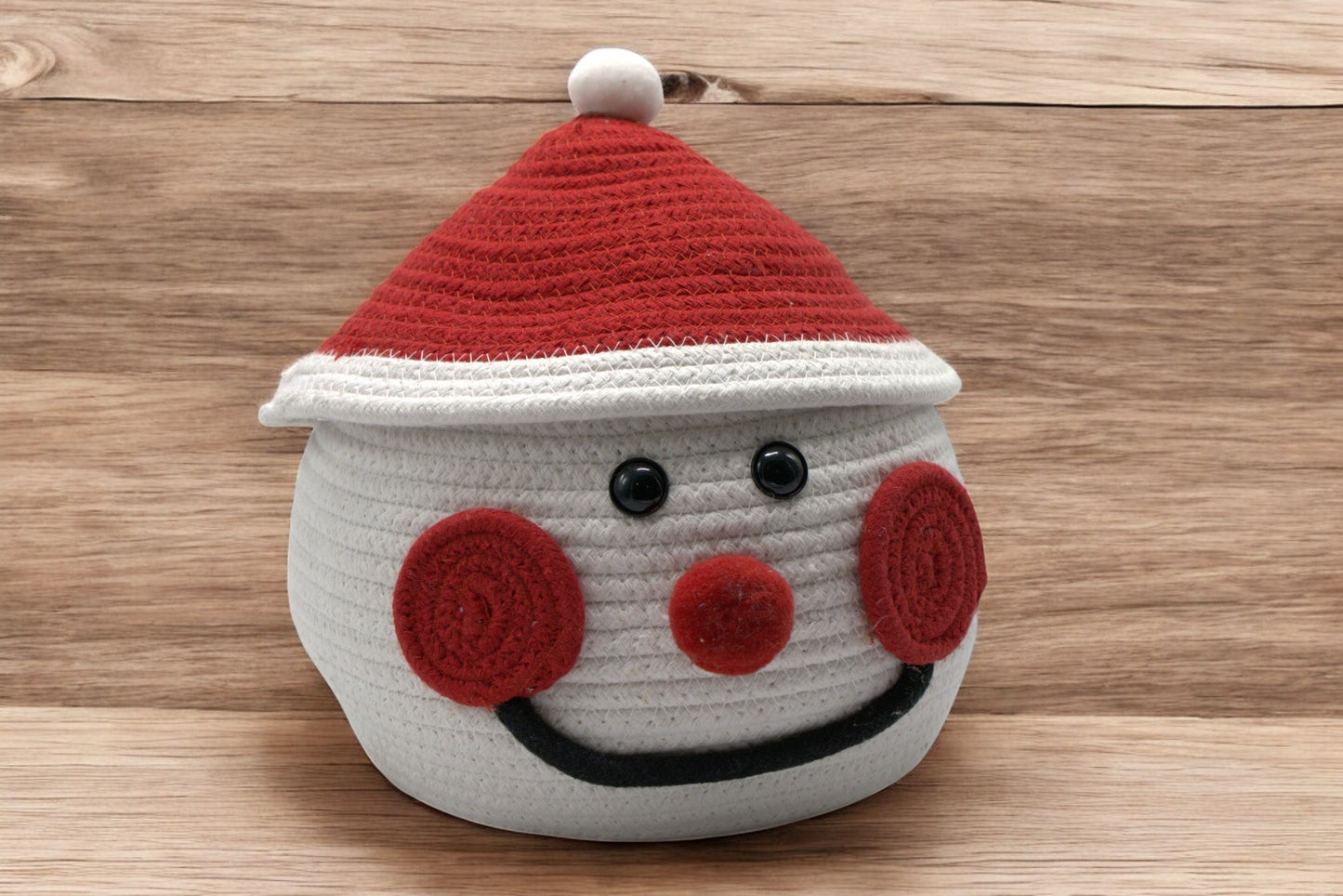 Cheerful Snowman-Themed Storage Basket