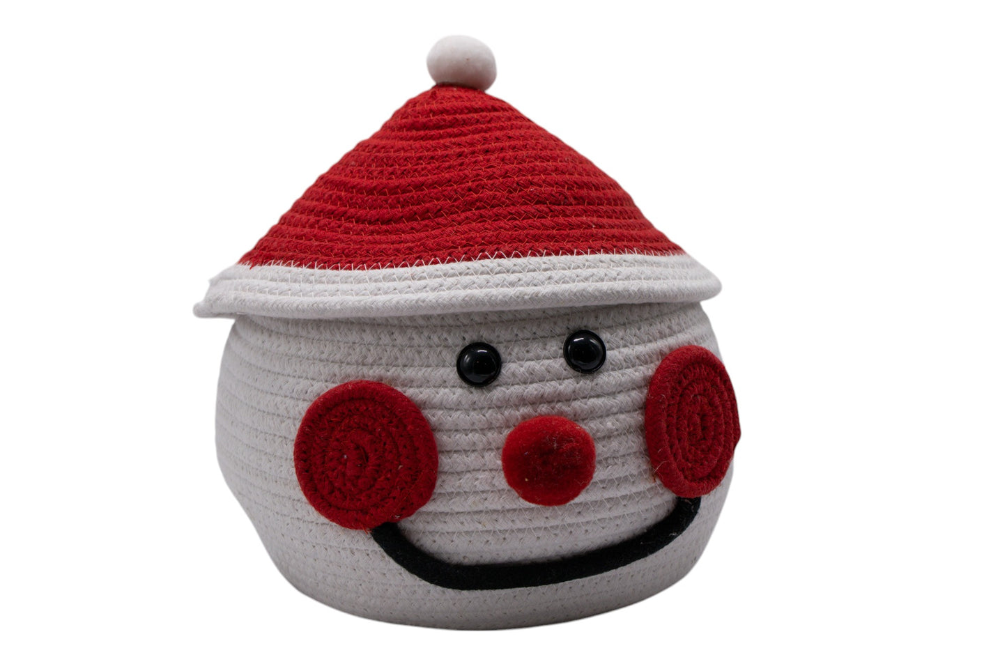 Cheerful Snowman-Themed Storage Basket