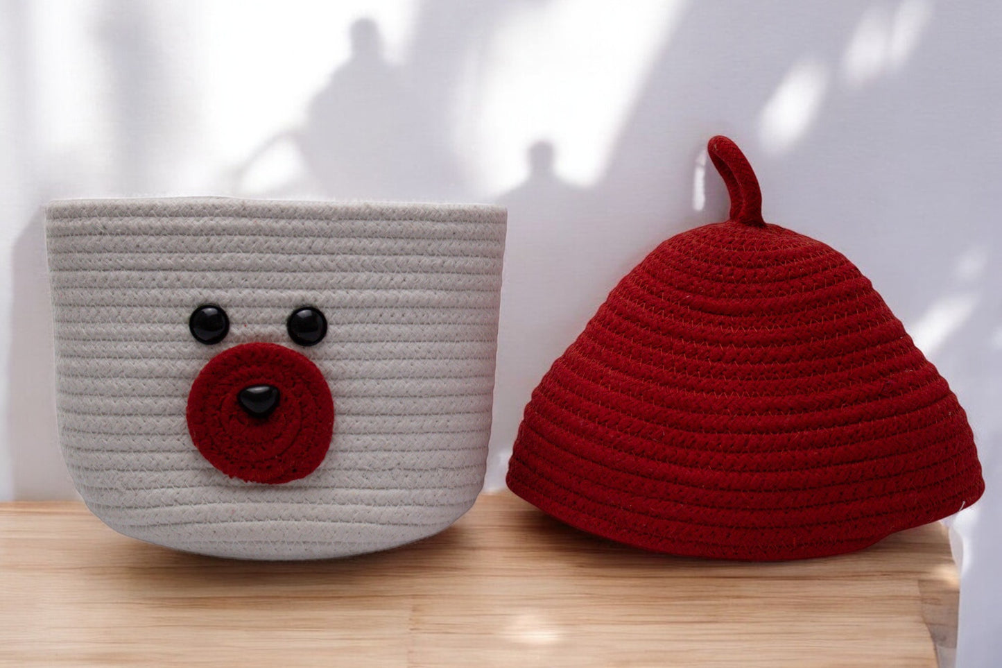 Bear Hug Crochet Storage Basket