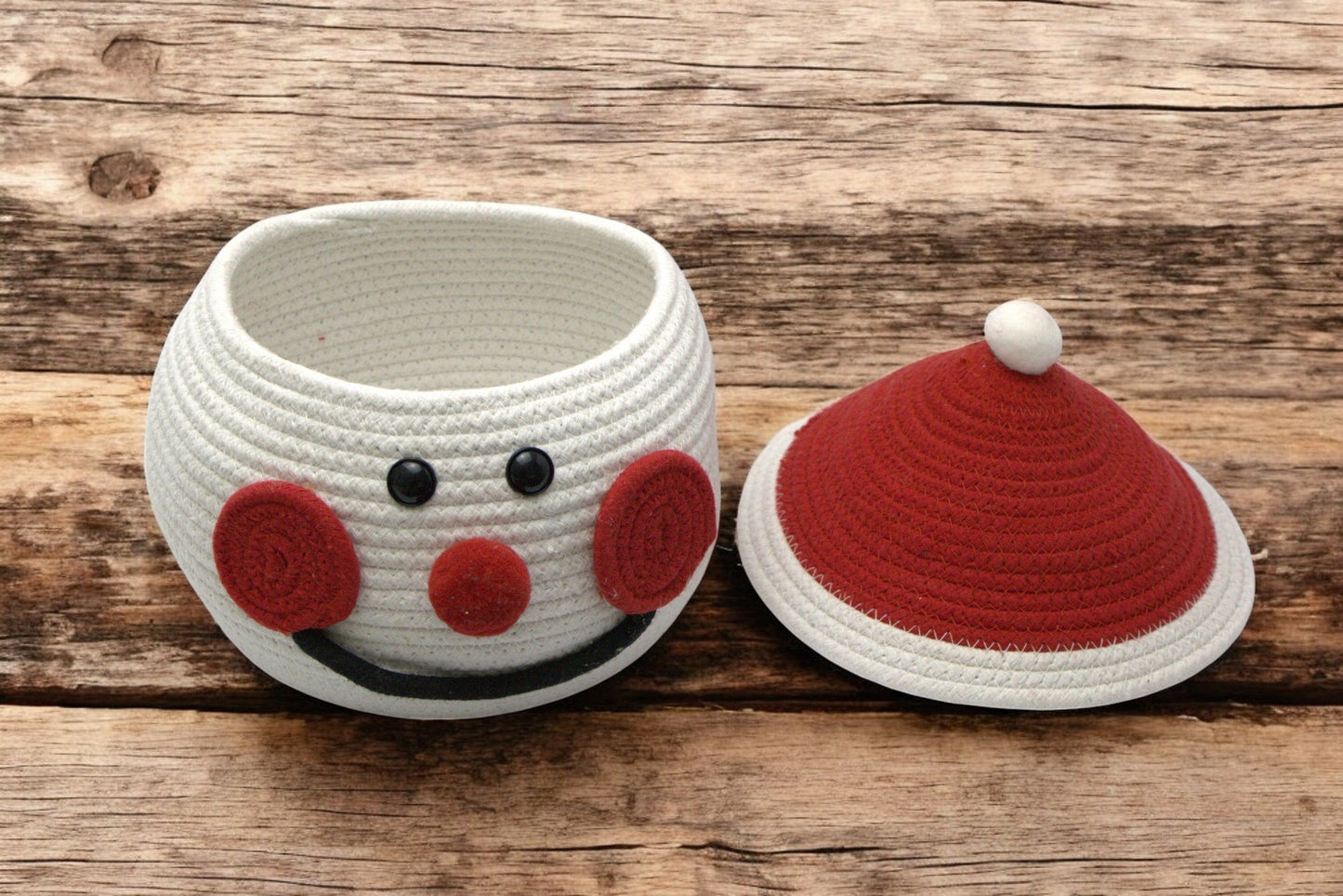 Cheerful Snowman-Themed Storage Basket