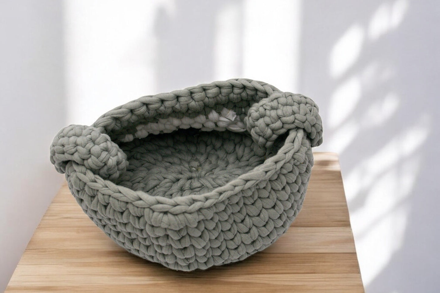 Cozy Bear Crochet Basket Set