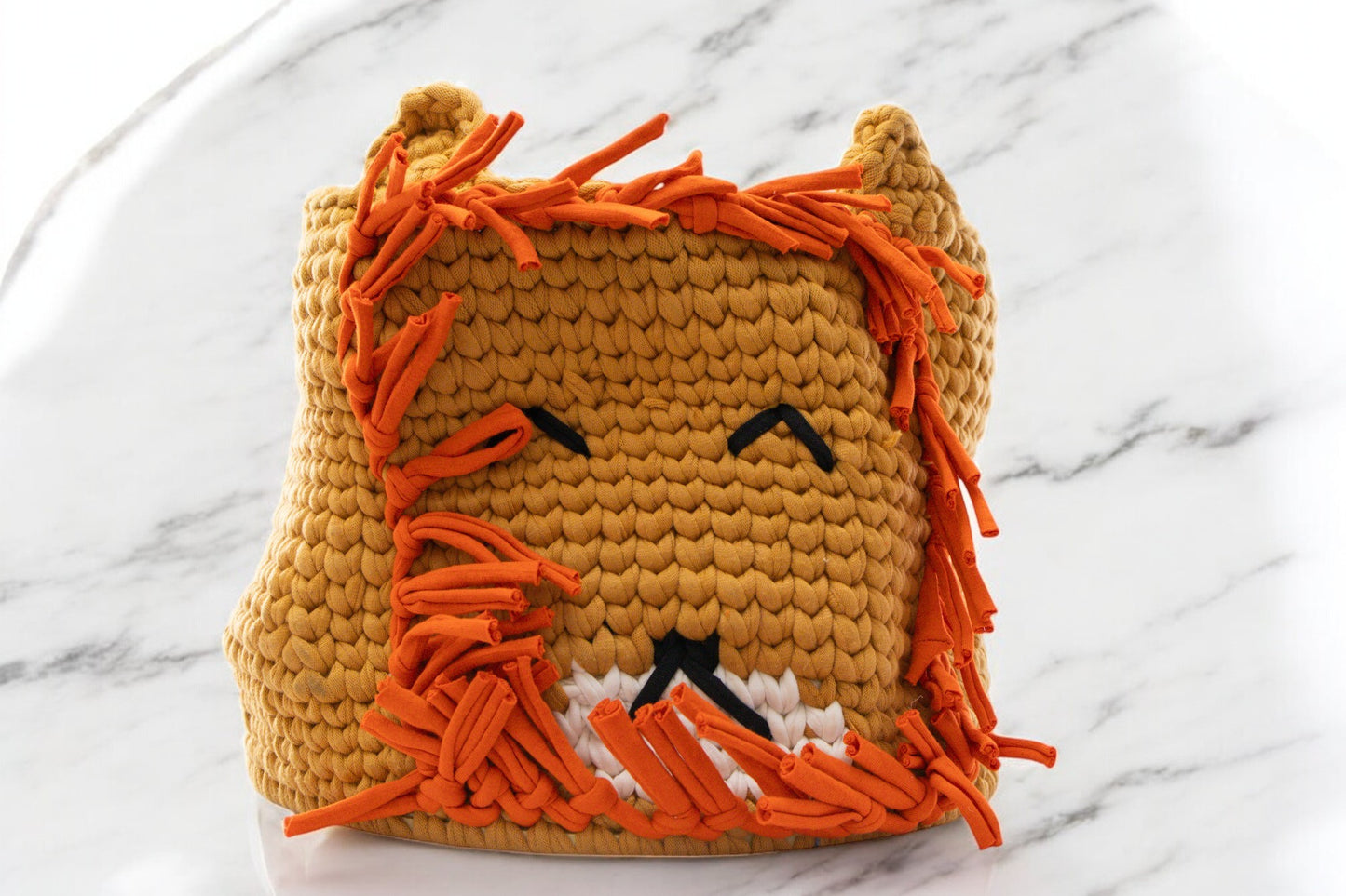 Lion Crochet Storage Basket