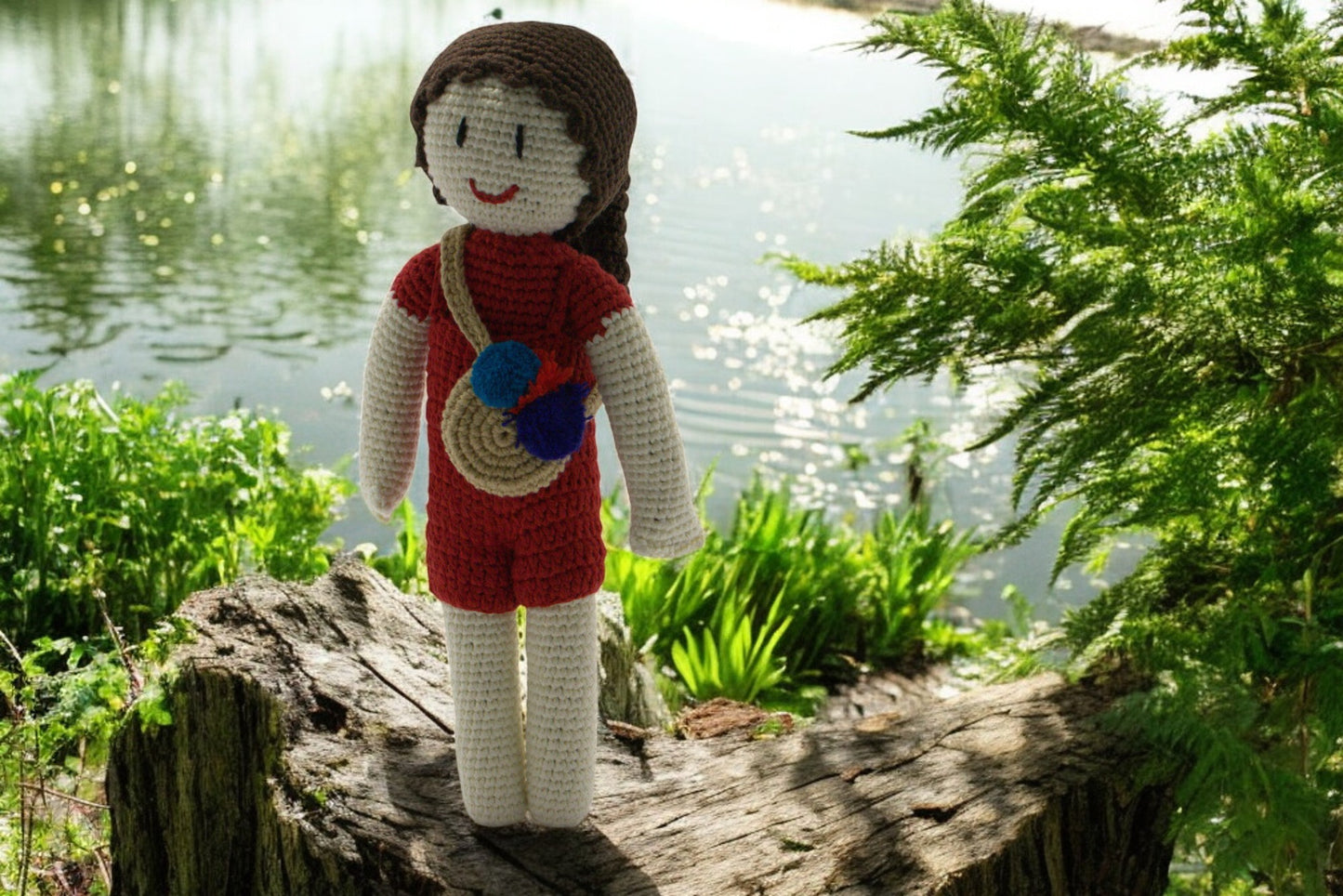 Spirited Companion – Lady in Red Crochet Toy