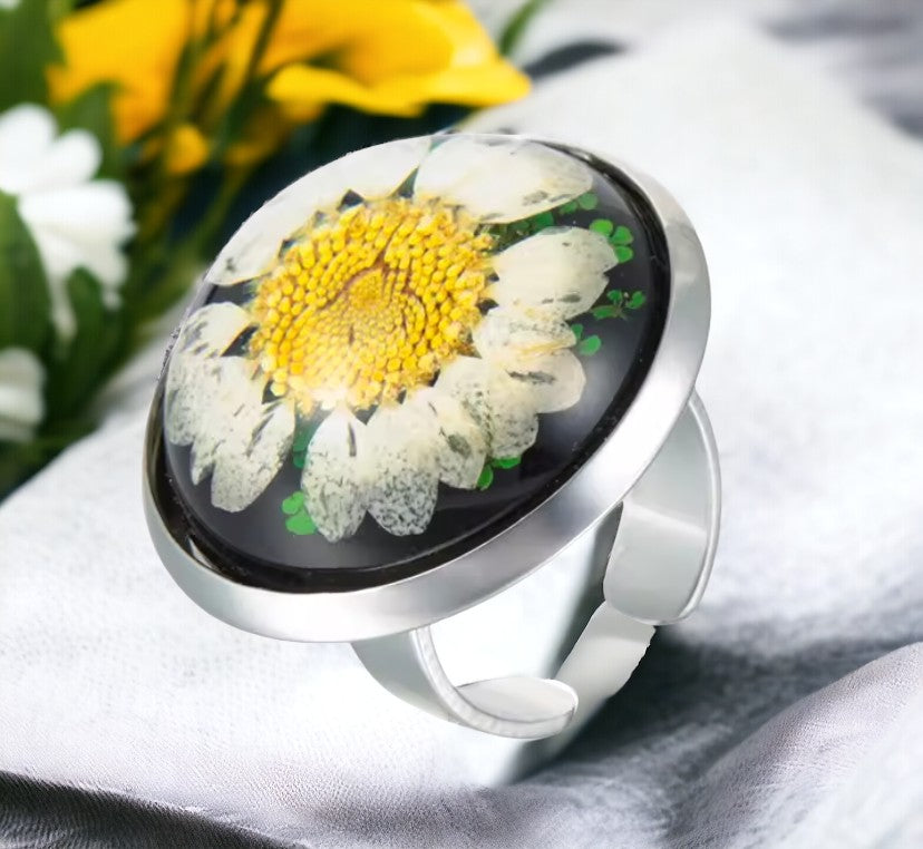 FLO's Camellias Floral Resin Ring