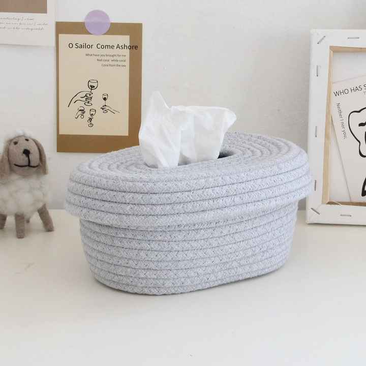 Minimalist Woven Storage Basket with Lid