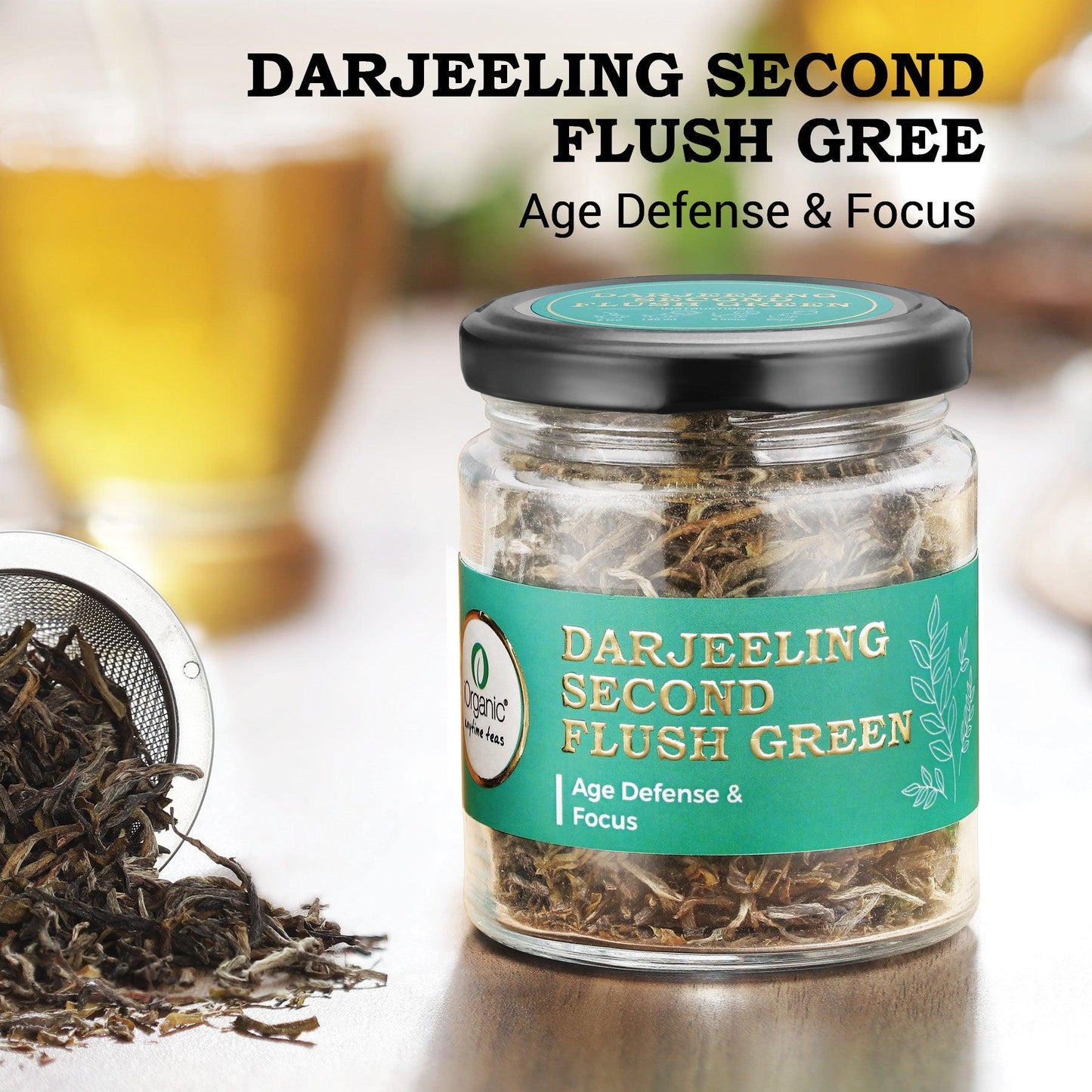 iorganic Darjeeling Second Flush Green Tea, Digestive Aid Tea, Immune Support Tea, Mood Enhancement Tea, Skin Health Tea
