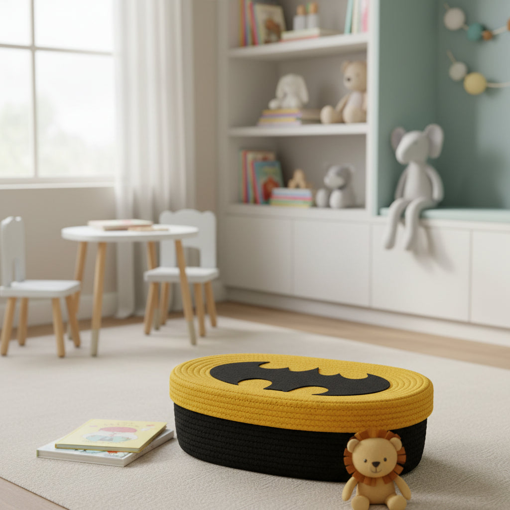 Superhero-Themed Woven Storage Box