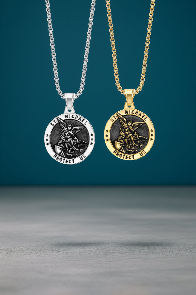 FLOs  Divine Guardian Pendant – St. Michael Protect Us