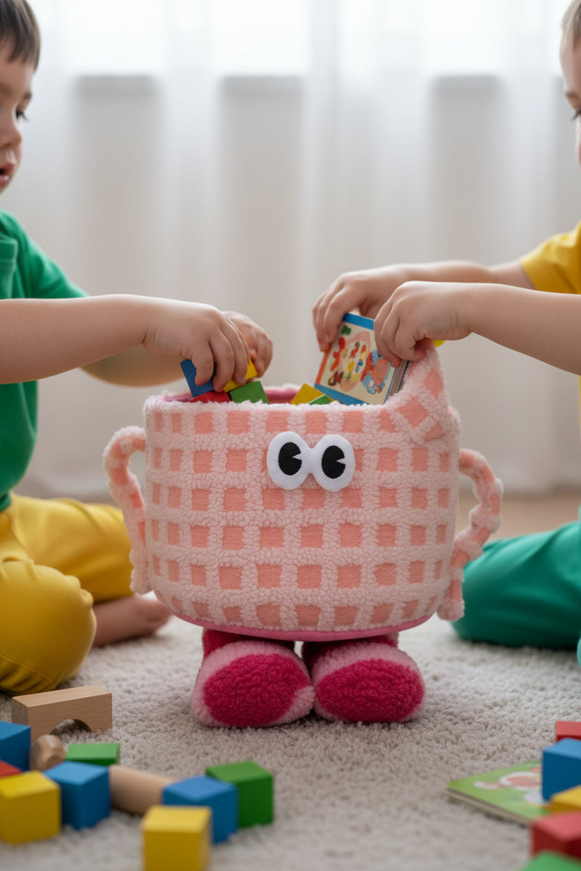 Peek-a-Boo Footed Crochet Basket